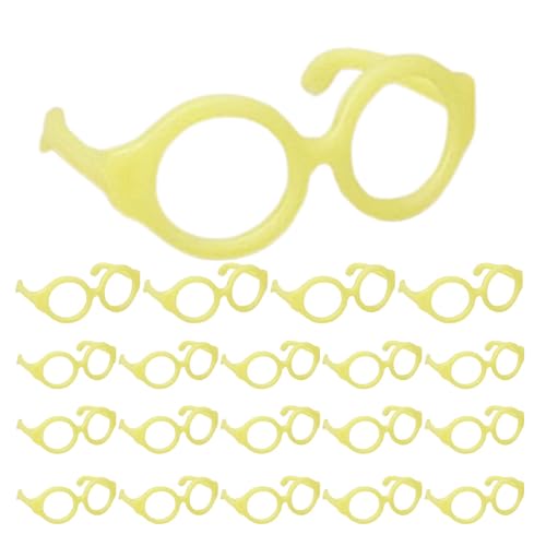 Puppenbrillen,Puppenbrillen | Linsenlose Puppenbrille,Puppen-Anzieh-Requisiten, 20 kleine Brillen, Puppenbrillen, Anzieh-Brillen zum Basteln von Puppen von Generic