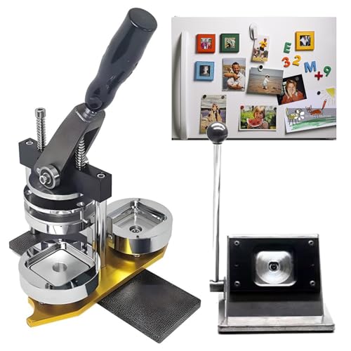 Quadratische Kühlschrankmagnet-Abzeichen-herstellungsmaschine, 50 Mm Button-herstellungsmaschine mit Papierschneider, 100 Sätze Verbrauchsmaterialien, DIY-fotomagnet-Maschine für Bild-ausweis-Button Quadratische Kühlschrankmagnet-Abzeichen-herstellungsmaschine, 50 Mm Button-herstellungsmaschine mit Papierschneider, 100 Sätze Verbrauchsmaterialien, DIY-fotomagnet-Maschine für Bild-ausweis-Button von Generic