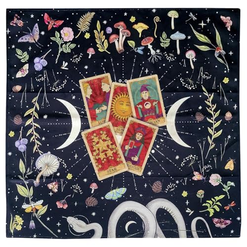 Quadratisches Altartuch | Dreifachmond keltische Tarot-Tischabdeckung, Tarot-Tuch in 25,2 × 25,2 Zoll, waschbare quadratische Tischdecke für Astrologen Wahrsagungskarten Quadratisches Altartuch | Dreifachmond keltische Tarot-Tischabdeckung, Tarot-Tuch in 25,2 × 25,2 Zoll, waschbare quadratische Tischdecke für Astrologen Wahrsagungskarten von Generic
