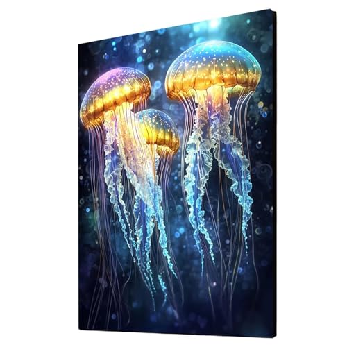 Qualle Malen Nach Zahlen Erwachsene Tier Malen Nach Zahlen 70x95 cm DIY Basteln Erwachsene Klarheit Farbe Leinwan Bilder mit Acrylfarben Set 3 Typen Pinsel für Wanddeko Wohnzimmer, Geschenke 2YH-6557 Qualle Malen Nach Zahlen Erwachsene Tier Malen Nach Zahlen 70x95 cm DIY Basteln Erwachsene Klarheit Farbe Leinwan Bilder mit Acrylfarben Set 3 Typen Pinsel für Wanddeko Wohnzimmer, Geschenke 2YH-6557 von Generic