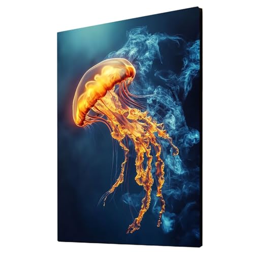Qualle Malen Nach Zahlen Erwachsene Verträumt Malen Nach Zahlen 100x135 cm DIY Basteln Erwachsene Klarheit Farbe Leinwan Bilder mit Acrylfarben Set 3 Typen Pinsel für Wanddeko Wohnzimmer 2YH-7160 Qualle Malen Nach Zahlen Erwachsene Verträumt Malen Nach Zahlen 100x135 cm DIY Basteln Erwachsene Klarheit Farbe Leinwan Bilder mit Acrylfarben Set 3 Typen Pinsel für Wanddeko Wohnzimmer 2YH-7160 von Generic