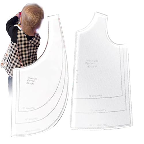 Quilt-Lineal-Vorlagen, Vorlagenmuster, wiederverwendbare Nähwerkzeuge, Präzisionsschneideschablonen mit abgerundeten Ecken zum Basteln von Kleidung und Mini-Kleidungsstücken, perfekt für von Generic