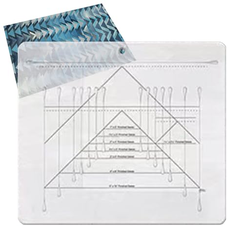 Quilt-Lineal für fliegende Gänse: weiches und transparentes Acryl-Stricklineal, zweifarbige Rasterlinie, verschiedene professionelle Arten von Stoffschneide-Lineal in verschiedenen Größen von Generic