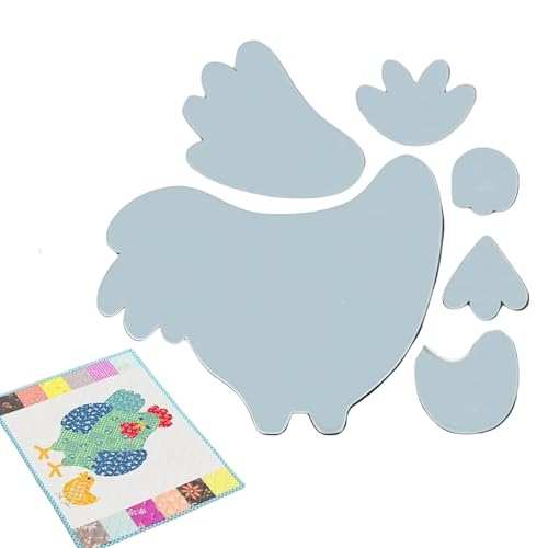 Quilt-Lineal in Hühnerform, Acryl, Huhn-Steppdecke, Handnähmuster, Schablone, Bastelzubehör für Anfänger, Frauen, Familienaktivitäten, Partys von Generic