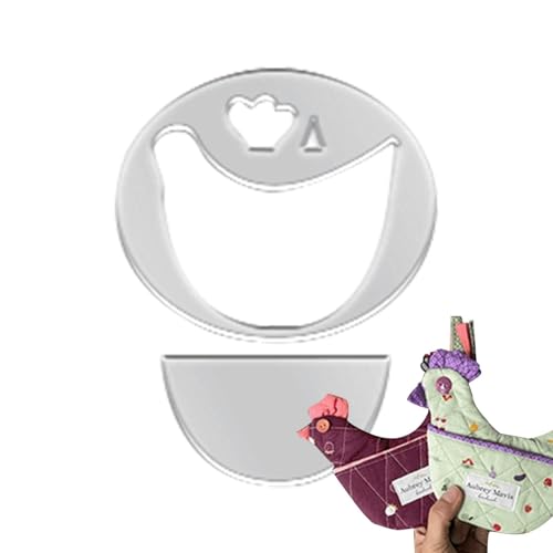 Quilting Potoders Nähen Lineal mit Silikongriff Non-Slip - Küchenutensilienhalter in Hühnchenform für Grills Quilting Potoders Nähen Lineal mit Silikongriff Non-Slip - Küchenutensilienhalter in Hühnchenform für Grills von Generic