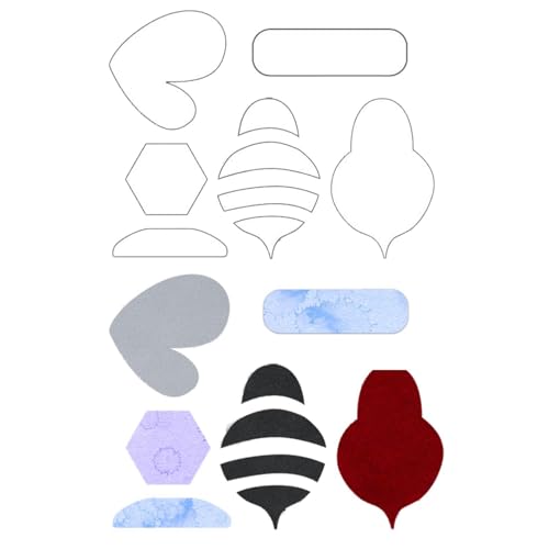 Quiltvorlagen | Nähschablonen Set | 6 Stück Acryl Lineal Schablone Handmade für Anfänger, Profis und Amateure von Generic