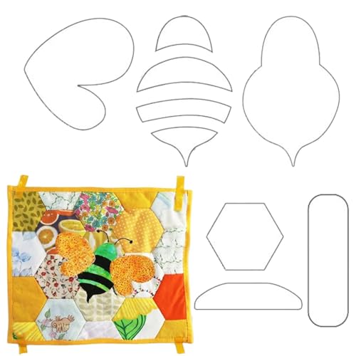 Quiltvorlagen | Nähvorlagen Set | -Lineal aus Acryl, handgefertigt, 6 Stück, geeignet für Anfänger, Profis und Amateure von Generic
