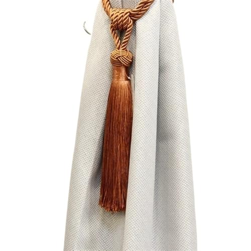 Raffhalter für Vorhänge, 1 Stück, gewebte Quaste, Vorhang-Raffhalter, Seil, DIY, einfache hängende Kugel, Quaste, Raffhalter, Vorhang, Heimdekoration (Orange) von Generic