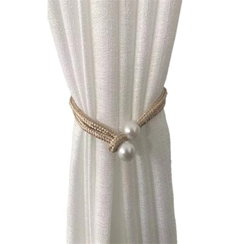 Raffhalter für Vorhänge, Seil, 1 Stück, Perlenschnalle, Vorhangclip, verstellbar, ausziehbares Seil, Raffhalter für Vorhänge zur Dekoration (7) von Generic