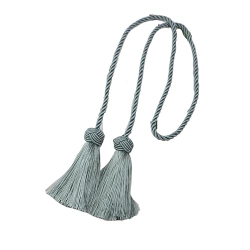 Raffhalter für Vorhänge, Seil, 1 Stück, Quaste, goldene Raffhalter für Vorhänge, Seilhalter, Zubehör, Polyester-Vorhangschnur (hellblau) von Generic