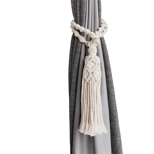 Raffhalter für Vorhänge, Seil, Vorhanggurte, Quasten, handgewebte Baumwollvorhang-Accessoires, hängende Wanddekoration (3) von Generic