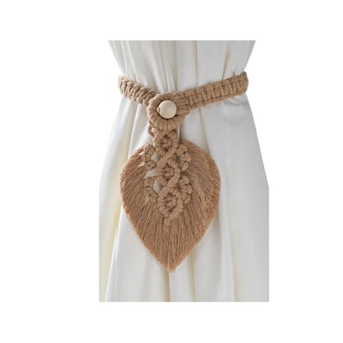 Raffhalter für Vorhänge, Seil, Vorhanggurte, Quasten, handgewebte Baumwollvorhang-Accessoires, hängende Wanddekoration (6) von Generic