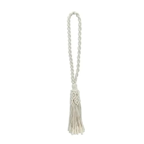 Raffhalter für Vorhänge, Seilvorhangbänder, Raffhalter mit Blattmotiv, handgewebte Baumwollquaste, dekorative Accessoires für das Wohnzimmer (Stil B, 107 cm) von Generic