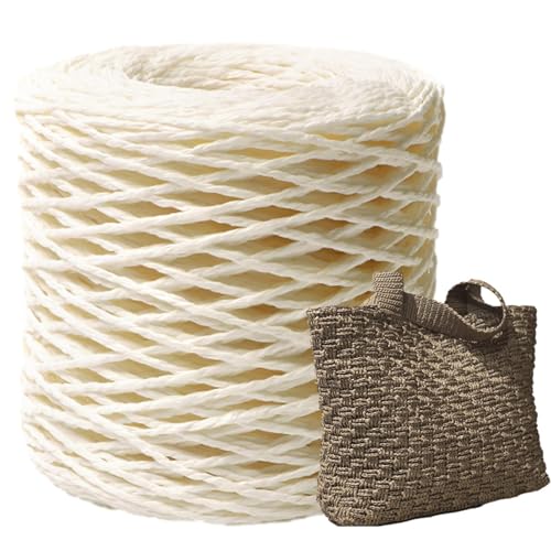 Raffia-Garn - Matte Textur Raffiaband zum Häkeln und Stricken | Naturfarbene Papierbänder für Projekte, Strandtaschen, Hüte, Spielzeugbasteln, umweltfreundliche Bastelmaterialien Raffia-Garn - Matte Textur Raffiaband zum Häkeln und Stricken | Naturfarbene Papierbänder für Projekte, Strandtaschen, Hüte, Spielzeugbasteln, umweltfreundliche Bastelmaterialien von Generic