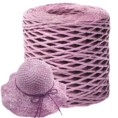 Raffia-Garn - Matte Textur Raffiaband zum Häkeln und Stricken | Naturfarbene Papierbänder für Projekte, Strandtaschen, Hüte, Spielzeugbasteln, umweltfreundliche Bastelmaterialien Raffia-Garn - Matte Textur Raffiaband zum Häkeln und Stricken | Naturfarbene Papierbänder für Projekte, Strandtaschen, Hüte, Spielzeugbasteln, umweltfreundliche Bastelmaterialien von Generic