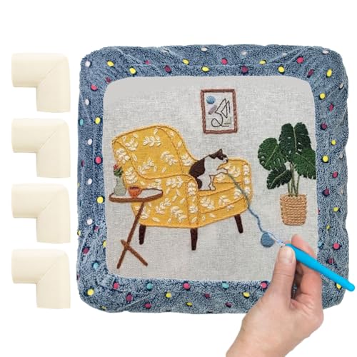 Rahmenabdeckung mit Düse, Abdeckung des Rahmens des Streifens für Tufting-Ernährungsabdeckung Craft mit 4 Anti-Kollisions-Schaumstoff-Ecken, Stickrahmenabdeckung, Streik von Generic