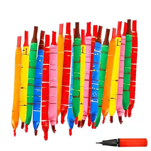 Raketenballons mit Pumpe, 101,6 cm Pfeifende fliegende Luftballons für Kinder, sichere Partydekorationen, Outdoor-Spielzeug für Geburtstage und Veranstaltungen (100 Stück) von Generic