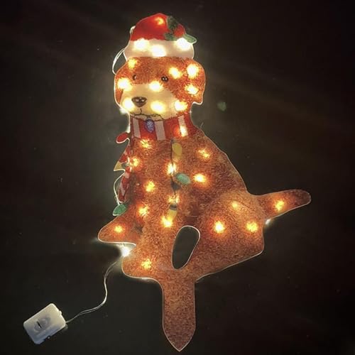Rasen-Weihnachtsschmuck, Weihnachtsdekorationen für den Außenbereich, Weihnachtsschilder für Hunde, Rasen-Ornamente und festliche Hinterhofdekorationen von Generic