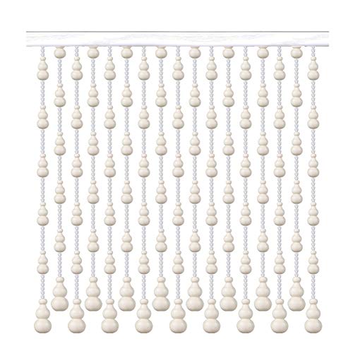 Raumteiler Hängend Paravent, Hängender Raumteiler aus Holzperlen, Tür-Perlenvorhänge zur Heimdekoration für Türöffnungen, Fenster, Raumteiler, stanzfreie Installation, 2 Farben Raumteiler Hängend Paravent, Hängender Raumteiler aus Holzperlen, Tür-Perlenvorhänge zur Heimdekoration für Türöffnungen, Fenster, Raumteiler, stanzfreie Installation, 2 Farben von Generic