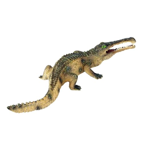 Realistische Krokodilfiguren, Diorama-Modell, Spielzeug, Tischdekoration, Vorschultiere als Geschenk, hellgrün von Generic