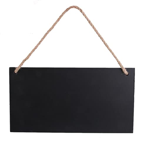 Rechteckige Tafel zum Aufhängen, Nachrichtenbrett, Holz, Memoboard, Kreidetafel mit Juteseil für Hochzeit, Party, Dekoration, 26 x 14 cm Rechteckige Tafel zum Aufhängen, Nachrichtenbrett, Holz, Memoboard, Kreidetafel mit Juteseil für Hochzeit, Party, Dekoration, 26 x 14 cm von Generic