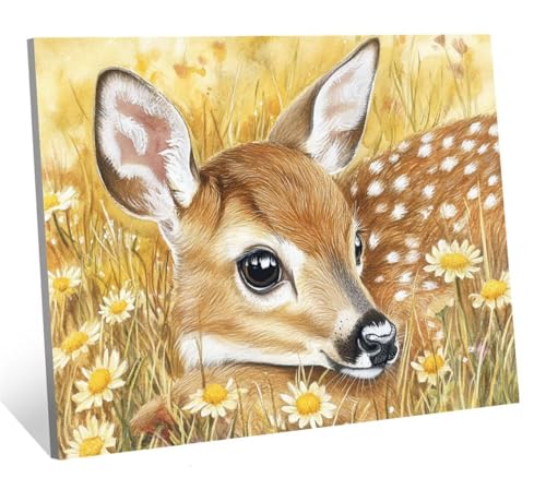 Reh Diamond Painting Tier Diamond Painting Erwachsene, DIY Mosaikherstellung Diamant Malerei Bilder Set, Diamant Kunst Kinder Basteln, Wohnzimmer Zimmer Zubehör, Weihnachts Geschenke 40x50 cm H-5804 von Generic