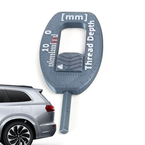 Reifentiefenmessgerät, 5-teiliges Set mit 3D-Druck, zum Messen der Genauigkeit der Reifen, Verschleißindikatoren für Autobesitzer, wichtige Werkzeuge für die Reifenpflege und Reifentiefenmessgerät, 5-teiliges Set mit 3D-Druck, zum Messen der Genauigkeit der Reifen, Verschleißindikatoren für Autobesitzer, wichtige Werkzeuge für die Reifenpflege und von Generic