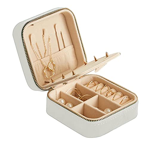 Reise-Schmuckkästchen aus Samt, Schmuckschatulle, Kleiner Schmuck-Organizer, Reise-Schmucketui, kleine Schmuckschatulle für Frauen, Schmuck-Reiseetui, Ohrring-Organizer von Generic