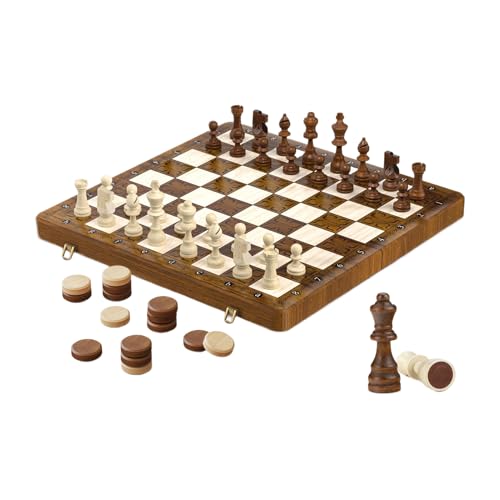 Reiseschach -Set - Magnetische tragbare Klappkarte | Kleine Mini -Taschenschach -Set | Reisespielzeug für Klassenzimmer Wartezimmer Autofahrt nach Hause Outdoor Park Couchtisch Party von Generic