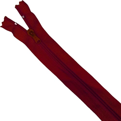 Reißverschlüsse zum Nähen – Nylon-Reißverschlüsse mit geschlossenem Ende, ideal für Hosen, Hosen, Röcke, Näharbeiten, Reparaturen von Kleidung (Mahroon) von Generic