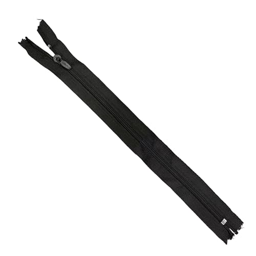 Reißverschlüsse zum Nähen – Nylon-Reißverschlüsse mit geschlossenem Ende, ideal für Hosen, Hosen, Röcke, Näharbeiten, Reparaturen von Kleidung (schwarz) von Generic