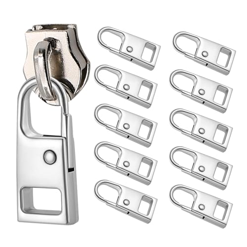 Reißverschluss Slips Ersatz, abnehmbarer Reißverschluss | Abnehmbare Metall-Zip-Abzieher für schnellen Austausch | Vielseitig abnehmbare Lasche mit Reißverschlussziehern, Reißverschlussgriff für von Generic