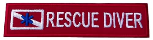 Rescue Diver Patch (12,7 cm) besticktes Tauchabzeichen zum Aufbügeln / Aufnähen Scuba Diver Wappen Emblem Jacke Tasche Hut Kappe DIY Geschenk Patches von Generic