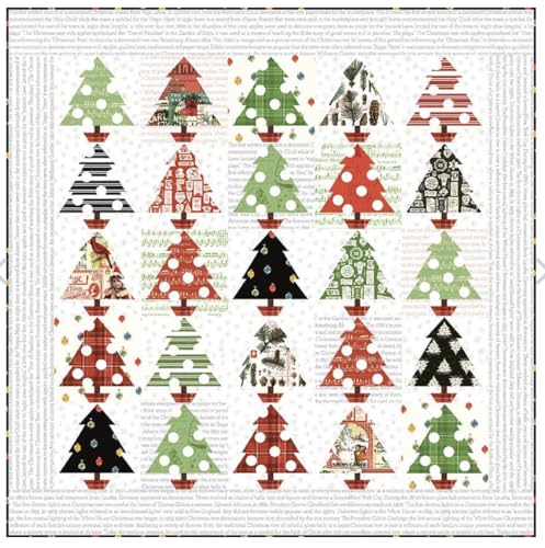 Riley Blake Classic Christmas Tannenbaum Patch Quilt Kit von J. Wecker Frisch of Great Joy Studio – inklusive Muster und Stoff für 147,3 x 147,3 cm Quilt Top Riley Blake Classic Christmas Tannenbaum Patch Quilt Kit von J. Wecker Frisch of Great Joy Studio – inklusive Muster und Stoff für 147,3 x 147,3 cm Quilt Top von Generic
