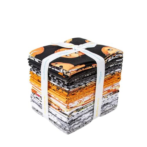 Riley Blake Pumpkin Patch Collection von J. Wecker Frisch, hochwertiger Quiltstoff, perfekt zum Quilten, Basteln, Nähprojekte und mehr (Kürbis-Patch, Fat Quarter Bundle) von Generic
