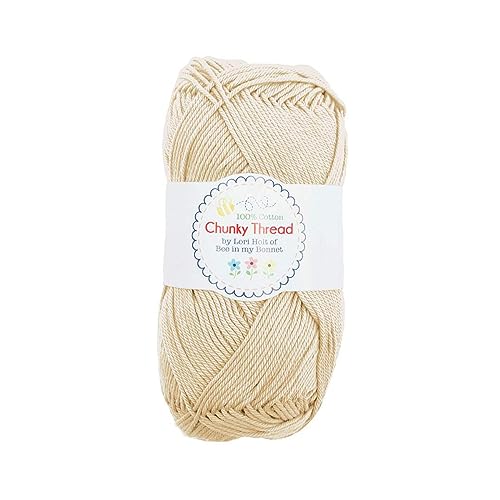 Riley Blake grobes Garn-Sortiment von Lori Holt of Bee in My Bonnet – hochwertige 50-g-Knäuel in leuchtenden Farben zum Häkeln, Stricken, Basteln und DIY-Projekte (Kamille) von Generic