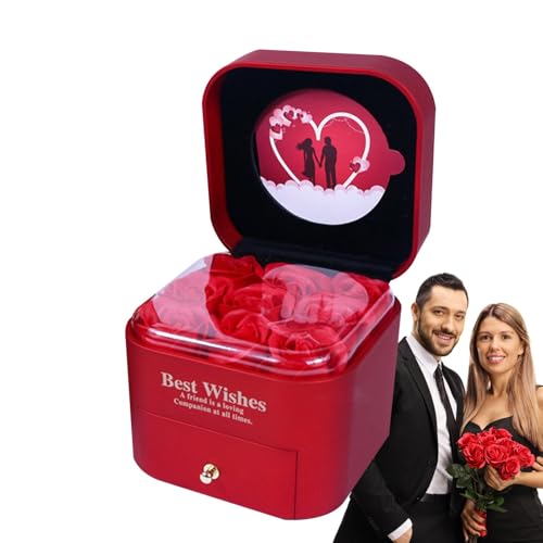 Ringetui mit Ringbox, Ringhalter mit 9 stabilisierten Ringen - Vitrine für Schmuck, Schmuckschatulle, Halskette für Hochzeitszeremonie Ringetui mit Ringbox, Ringhalter mit 9 stabilisierten Ringen - Vitrine für Schmuck, Schmuckschatulle, Halskette für Hochzeitszeremonie von Generic