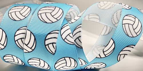 Ripsband Volleyball, 2,2 cm breit, blau, 9,1 m, für Sportmannschaftsgeist, Haarschleifen, Dekorationen, Scrapbooking und DIY Handwerk Ripsband Volleyball, 2,2 cm breit, blau, 9,1 m, für Sportmannschaftsgeist, Haarschleifen, Dekorationen, Scrapbooking und DIY Handwerk von Generic