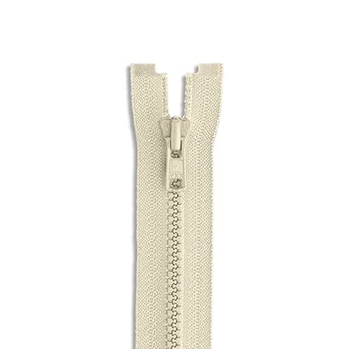 Robuster Reißverschluss aus geformtem Kunststoff, 40,6 cm, Weiß, zum Nähen, Jacken, Basteln und DIY-Projekte (Natur) von Generic