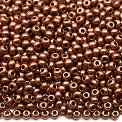 Rocailles Tschechische Glasperlen, Bronze, Metallic, Verpackung 4500 Stück, Gewicht 50 g, Perlengröße 2,3 mm, Perlengröße 10/0 01780 Zum Perlenstickerei und Schmuckherstellung Rocailles Tschechische Glasperlen, Bronze, Metallic, Verpackung 4500 Stück, Gewicht 50 g, Perlengröße 2,3 mm, Perlengröße 10/0 01780 Zum Perlenstickerei und Schmuckherstellung von Generic