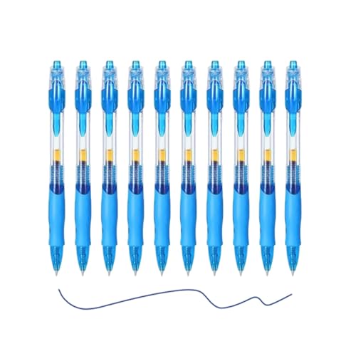 Roller-Kugelschreiber – 0,5 mm einziehbare Schreibstifte | Roller-Kugelschreiber mit glatter Schrift, 10-teiliges Set für Studenten, Erwachsene und | Rundspitze für den von Generic