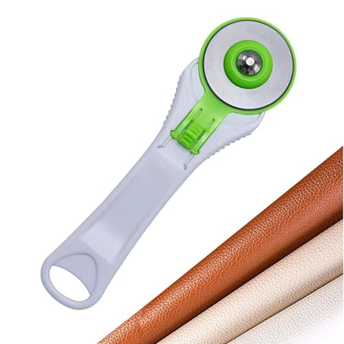 Rollschneider für Stoffe - 45mm Quilting Cutter Ergonomischer Griff für Stoffe | Präzisions-Schneider/Stoffschneider/Rollmesser zum Nähen, Edelstahl-Rad von Generic