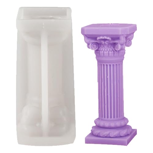 Roman Pillar Silikonform - Silikon-Fondant-Form, römische Säule Lichtform | Handgemachte Bastelguss, hochhaltbare Gießform, einfach römische Säule Silikonfondant Form (108g) von Generic