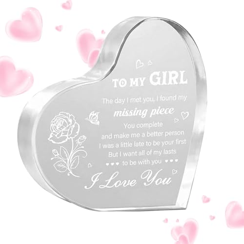Romantische Herzdekoration - Valentinstag Tischdekoration Transparent Romantische Liebe Sie Herzblock klar | Heißes Textmuster, dekoratives Liebesschild Romantische Herzdekoration - Valentinstag Tischdekoration Transparent Romantische Liebe Sie Herzblock klar | Heißes Textmuster, dekoratives Liebesschild von Generic