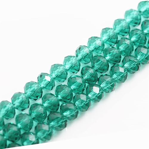 Rondelle-Perlen, facettierte Kristallperlen, Glasperlen, lose Abstandshalter, runde Perlen für Schmuckherstellung, 2 mm, 170 Stück, Blaugrün von Generic