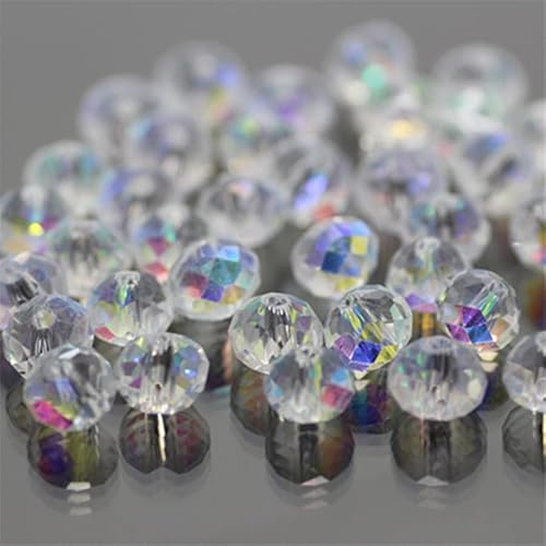 Rondelle-Perlen, facettierte Kristallperlen, Glasperlen, lose Abstandshalter, runde Perlen für Schmuckherstellung, 2 mm, 4 mm, 6 mm, 8 mm, 50 Stück Rondelle-Perlen, facettierte Kristallperlen, Glasperlen, lose Abstandshalter, runde Perlen für Schmuckherstellung, 2 mm, 4 mm, 6 mm, 8 mm, 50 Stück von Generic