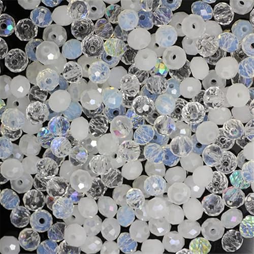Rondelle-Perlen, facettierte Kristallperlen, Glasperlen, lose Abstandshalter, runde Perlen für Schmuckherstellung, 2 mm, 4 mm, 6 mm, 8 mm, 50 Stück Rondelle-Perlen, facettierte Kristallperlen, Glasperlen, lose Abstandshalter, runde Perlen für Schmuckherstellung, 2 mm, 4 mm, 6 mm, 8 mm, 50 Stück von Generic