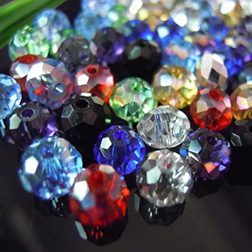 Rondelle-Perlen, facettierte Kristallperlen, Glasperlen, lose Abstandshalter, runde Perlen für Schmuckherstellung, 2 mm, mehrfarbig, 2 mm, 170 Stück Rondelle-Perlen, facettierte Kristallperlen, Glasperlen, lose Abstandshalter, runde Perlen für Schmuckherstellung, 2 mm, mehrfarbig, 2 mm, 170 Stück von Generic