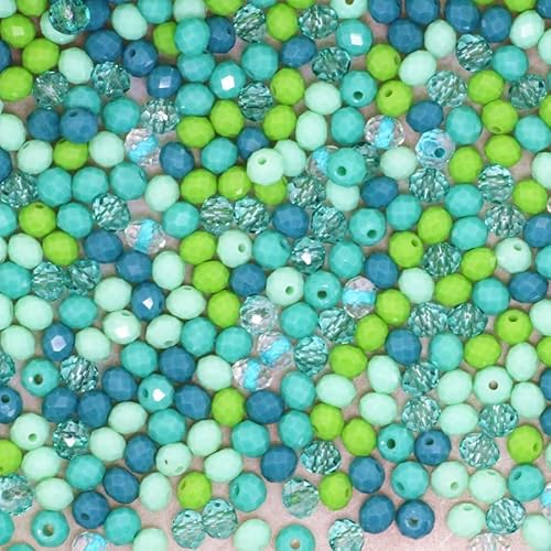 Rondelle-Perlen, facettierte Kristallperlen, Glasperlen, lose Abstandshalter, runde Perlen für Schmuckherstellung, 2 mm, mehrfarbig, 2 mm, 170 Stück Rondelle-Perlen, facettierte Kristallperlen, Glasperlen, lose Abstandshalter, runde Perlen für Schmuckherstellung, 2 mm, mehrfarbig, 2 mm, 170 Stück von Generic