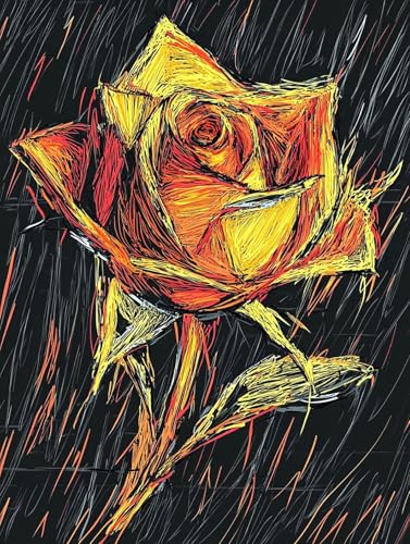Rose Diamond Painting Erwachsene Groß XXL 60x80cm, 5D Diamant Painting Bilder Künstlerisch Muster DIY Bastel Erwachsene Anfänger Mosaik Set für Zimmer Wohnzimmer Wand Deko Aesthetic, Geschenke 99SV-13 Rose Diamond Painting Erwachsene Groß XXL 60x80cm, 5D Diamant Painting Bilder Künstlerisch Muster DIY Bastel Erwachsene Anfänger Mosaik Set für Zimmer Wohnzimmer Wand Deko Aesthetic, Geschenke 99SV-13 von Generic